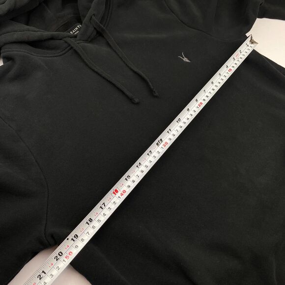 ~ ALLSAINTS Mens Raven Pullover Ramskull Hoodie Med Sweatshirt Kangaroo Pocket - Picture 8 of 16